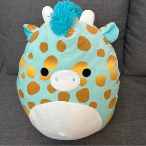 Squishmallow Original Zelia the Giraffe 20 Inch Teal & Gold Kellytoys S16 1305